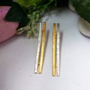 Brass Handmade Two-Ton Earring