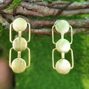 Brass Handmade Gold Plated Earring