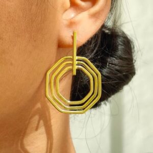 Brass Handmade Gold Plated Earring