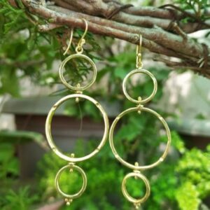 Brass Handmade Gold Plated Earring