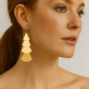 Brass Handmade Gold Plated Earring
