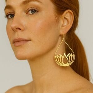 Brass Handmade Gold Plated Earring