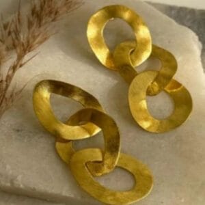 Brass Handmade Gold Plated Earring