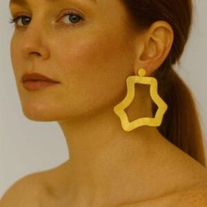 Brass Handmade Gold Plated Earring