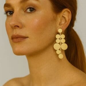 Brass Handmade Gold Plated Earring