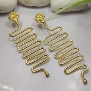 Brass Handmade Gold Plated Earring