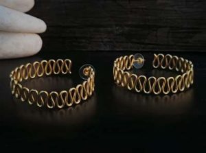 Brass Handmade Two-Ton Earring