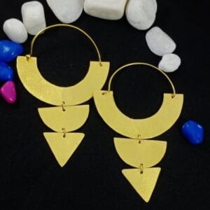Brass Handmade Gold Plated Earring