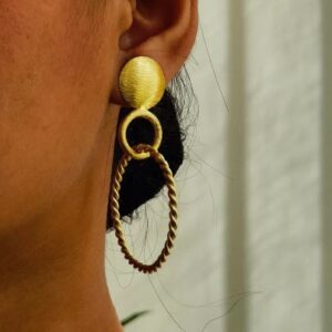 Brass Handmade Gold Plated Earring