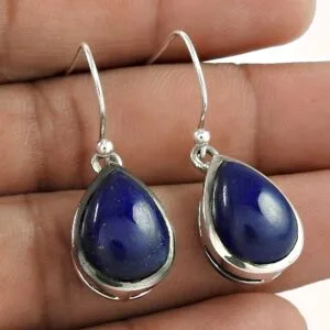 925 Sterling Silver Lapis Gemstone Earring