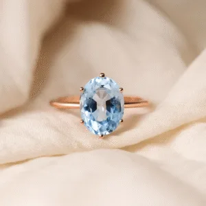 92.5 Sterling Silver Aquamarine Ring